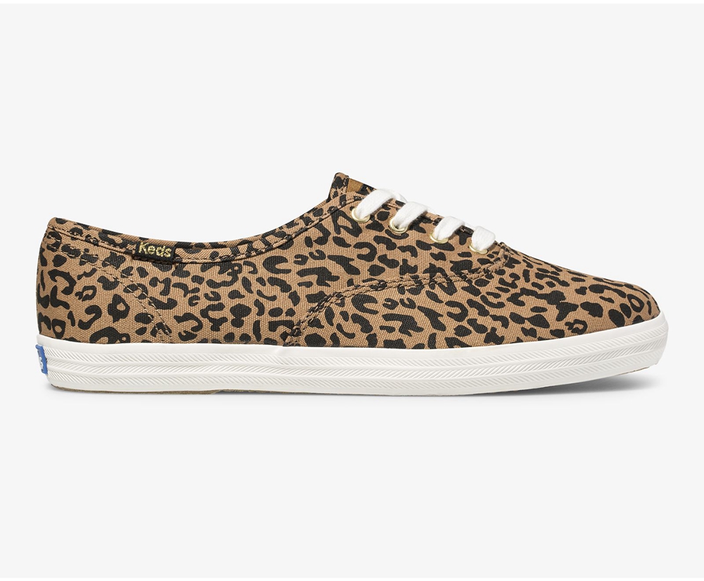 Zapatillas Keds Mujer Marrones - Washable Champion Animal - 758-VYWDHK